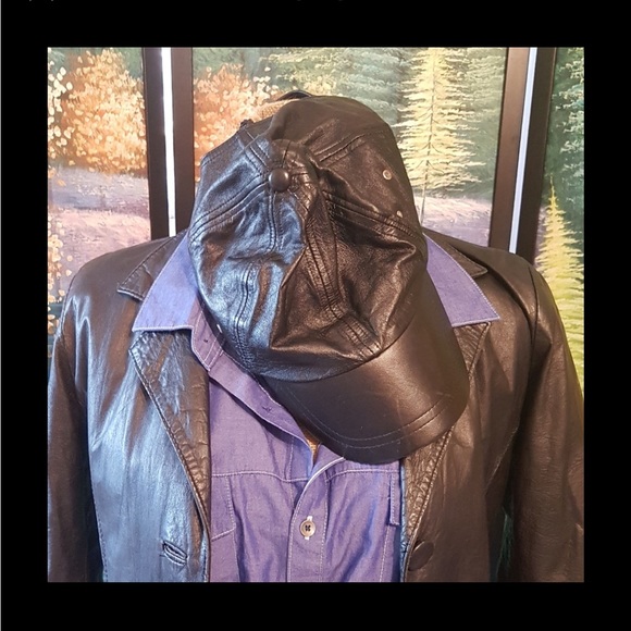 Wilson Leather hat by M.Julian Leather adjustable - Picture 11 of 13